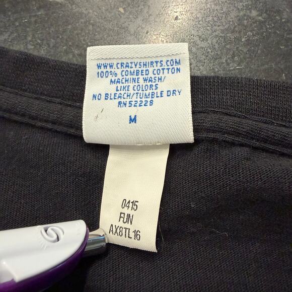 Crazy Shirts Hawaii Original Men's Graphic Tee - Palm Trees USA Flag black Med - Picture 7 of 12